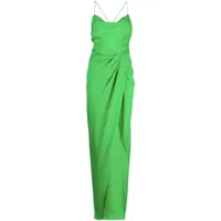 gauge81 robe longue shiroi à design drapé - vert