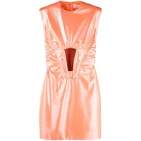 genny robe courte à effet irisé - orange