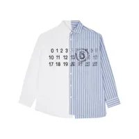 mm6 maison margiela chemise spliced numbers - blanc