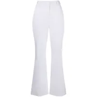 vivetta pantalon évasé à taille haute - blanc