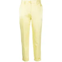 p.a.r.o.s.h. pantalon droit à coupe courte - jaune