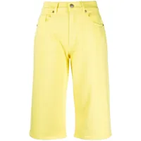 p.a.r.o.s.h. short en jean à coupe longue - jaune