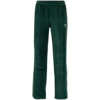 sporty & rich pantalon en velours à coupe droite - vert