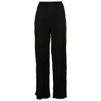 uma | raquel davidowicz pantalon taille-haute à effet froissé - noir