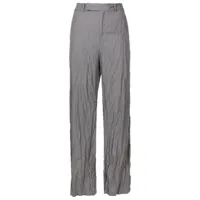uma | raquel davidowicz pantalon taille-haute à effet froissé - gris
