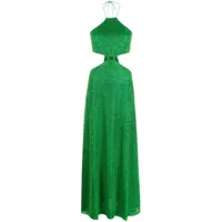 oséree robe longue lumièrie à découpes - vert
