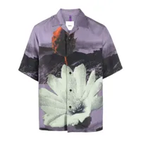 oamc chemise imprimée à manches courtes - violet