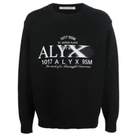 1017 alyx 9sm sweat à logo imprimé - noir