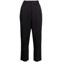 toteme pantalon droit à design plissé - noir