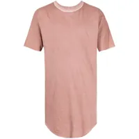 boris bidjan saberi t-shirt mellow rose à coupe mi-longue - rouge