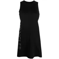 moncler robe courte à logo imprimé - noir