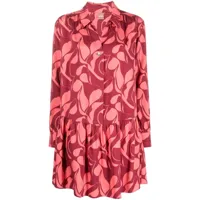 boss robe-chemise à imprimé abstrait - rose