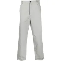 kenzo pantalon chino court à patch logo - gris