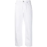 7 for all mankind pantalon droit à coupe courte - blanc