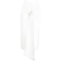 maticevski jupe à détails drapés - blanc