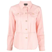 tom ford chemise en jean à boutonnière - rose