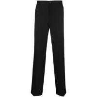 filippa k pantalon droit à taille élastique en laine recyclé - noir