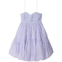 cecilie bahnsen robe courte demi à design asymétrique - violet