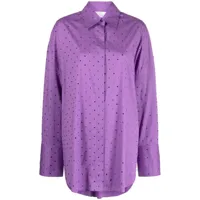 giuseppe di morabito chemise à ornements en cristal - violet