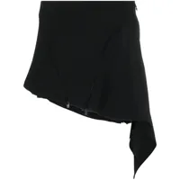 mugler minijupe drapée à design asymétrique - noir