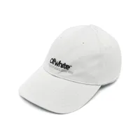 off-white casquette à logo brodé - gris