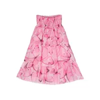 miss blumarine jupe imprimée à design superposé - rose