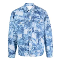 marant veste en jean à imprimé camouflage - bleu