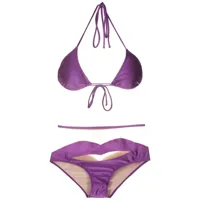 adriana degreas bikini lips à taille haute - violet