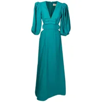 adriana degreas robe longue à détail de nœud - bleu