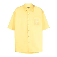 raf simons chemise en jean à patch logo - jaune