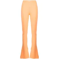 off-white pantalon sleek à coupe évasée - orange