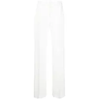 alberta ferretti pantalon de tailleur à fleurs - blanc