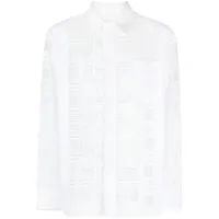 feng chen wang chemise à design ajouré - blanc