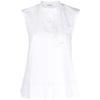 peserico chemise sans manches à ornements en cristal - blanc