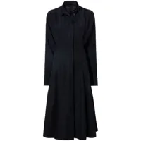 proenza schouler robe-chemise flou à effet froissé - noir