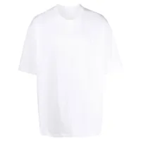 vetements t-shirt en coton à coutures apparentes - blanc