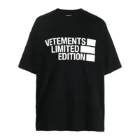 vetements t-shirt en coton à logo imprimé - noir