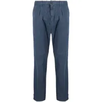 corneliani pantalon chino à coupe droite - bleu