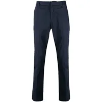 dondup pantalon de costume en coton à poches multiples - bleu