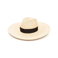 borsalino chapeau sophie à design tressé - tons neutres