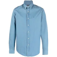 paul & shark chemise à logo brodé - bleu
