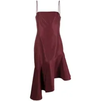 polo ralph lauren robe mi-longue asymétrique - rouge