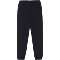 burberry pantalon de jogging en coton à patch logo - bleu