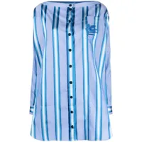 etro robe-chemise à rayures - bleu
