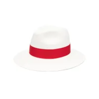 borsalino chapeau giulietta panama en paille - blanc