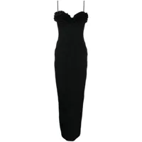 rachel gilbert robe longue à design sans manches - noir