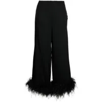 rachel gilbert pantalon à détails de plumes - noir