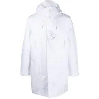 c.p. company manteau à patch logo - blanc