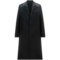 courrèges manteau en cuir à manches zippées - noir