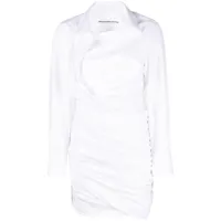 alexander wang robe-chemise à design asymétrique - blanc